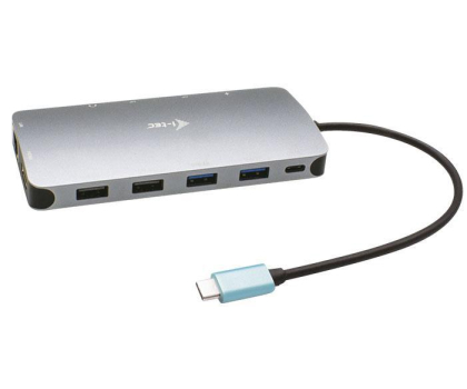 i-tec USB-C Metal Nano Dock 2x DP 1x HDMI 4K LAN Audio PD 100W